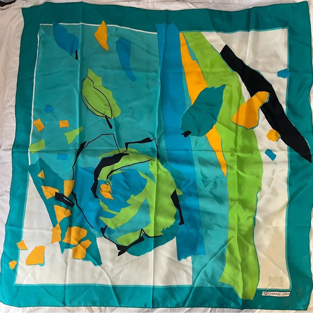 Chang Joh silk scarf vintage